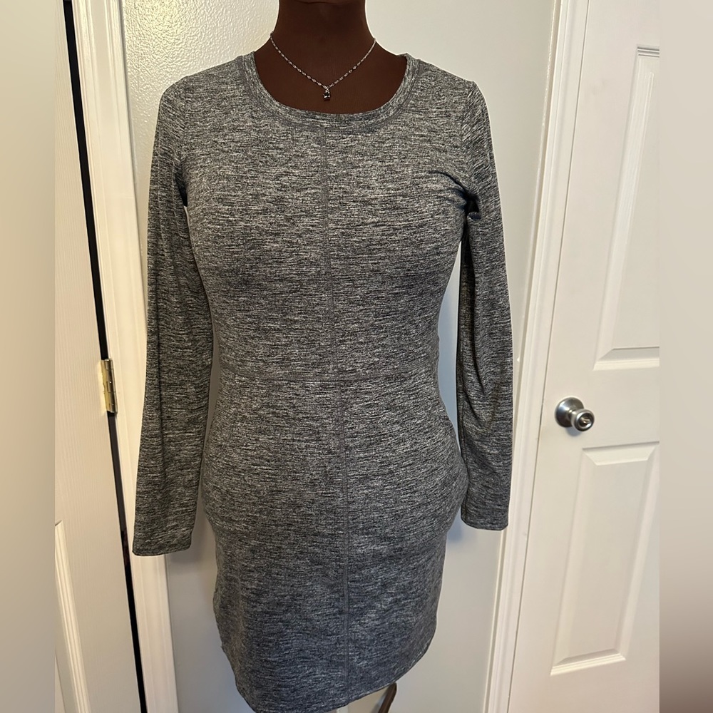 The Limited Dark Heather Gray Long Sleeve Pocket Dress